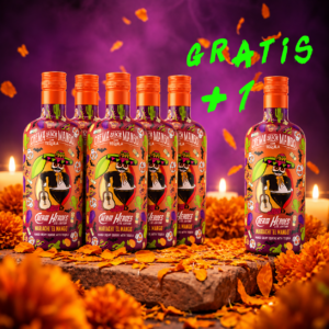 Pack 6 Mariachi “El Mango” Día de Muertos – Licor Crema de Mango 5+1 Gratis