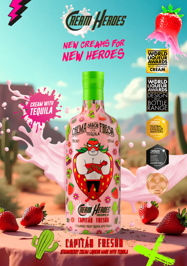 Cream Heroes, Cremas de Tequila - Crema de Tequila de Fresa